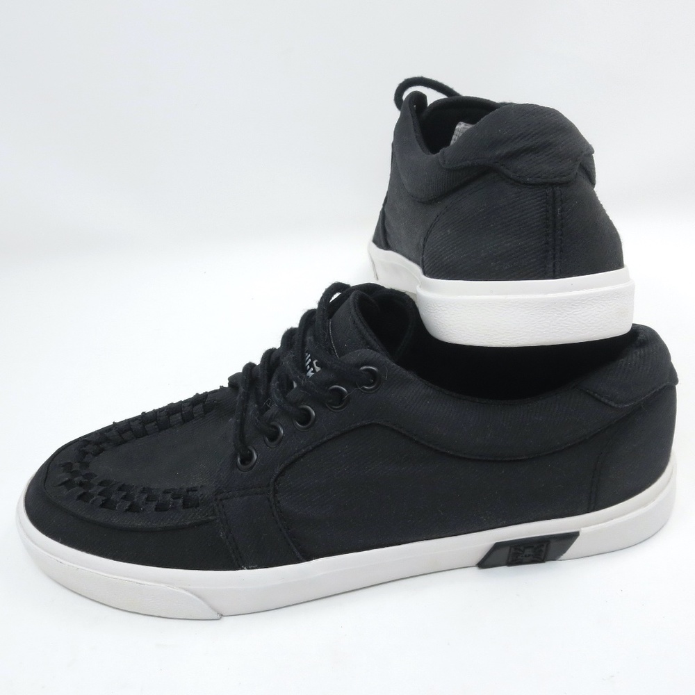 T.U.K Canvas Creeper Sneaker Men's Size 7 Faded Black Shoes Gum Sole Punk Rock